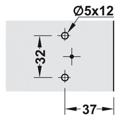 Mounting plate for hinges "METALLA A" 3