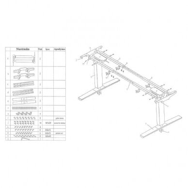 2 segmentų reguliuojamo aukščio stalas 9