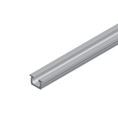 Aluminium rail fastened to milled slots