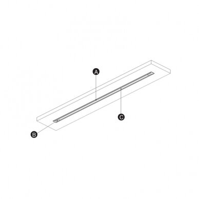 Aliumininis profilis juostelėms "Strip LED", "Strip LED PLUS" ir "Strip LED HE" 1