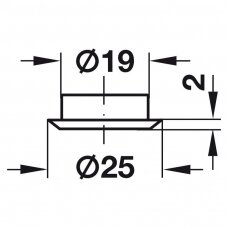 Apdaila D18 mm cilindro spynelėms