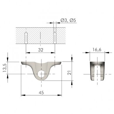 Atidarymo mechanizmo „KRABY“ laikiklis 1