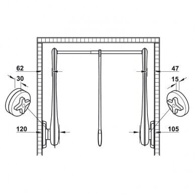 Spacer plates set, height - 15 mm 1