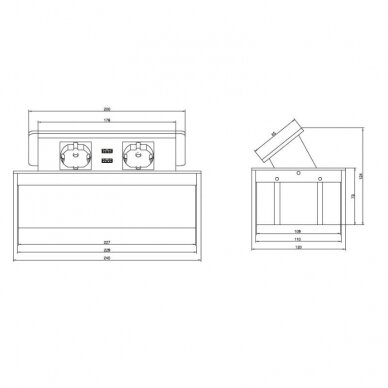 Sockets block with turndown function TT.05063.AL 1