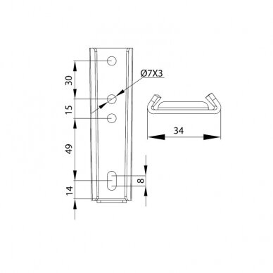 Zawias przesuwny (12 cm) 4