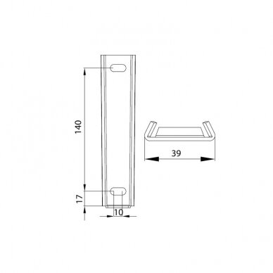 Sliding hinge (17 cm) 4