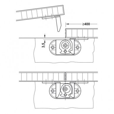 Automatic door catch for double doors 1