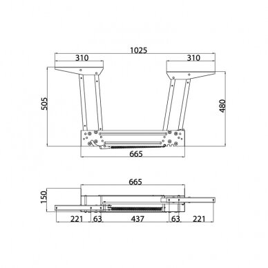 Automatic tabletop lift up mechanism 6