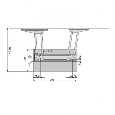 Automatic tabletop lift up mechanism 7