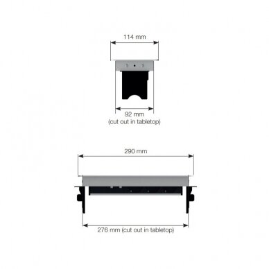 Axessline QuickBox pesaplokk, 3 Toide, 2 USB laadija 4