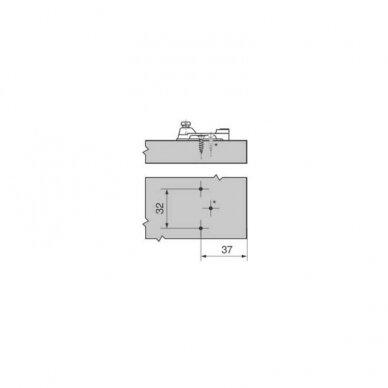 Крестовая ответная планка для петель BLUM MODUL 4