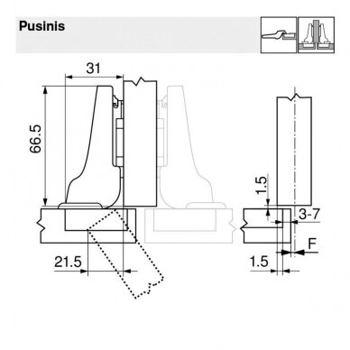 Blum CLIP Top 110° vira 6