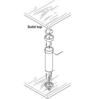 Bar support, wood screws fixing 3