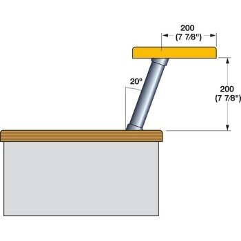 Bar support, wood screws fixing 2