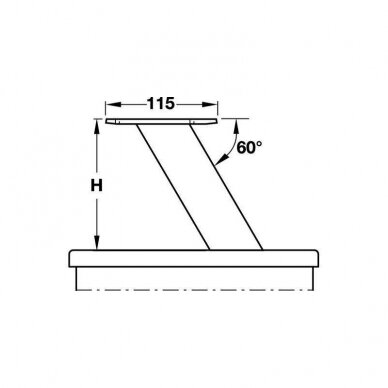 Bar support, wood screws fixing 1