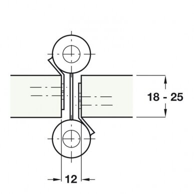 Double action spring hinge, for flush interior doors up to 15 kg 2