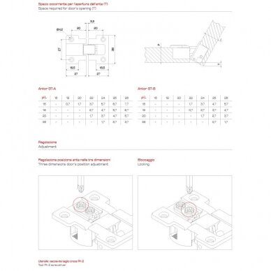 Hinge for folding doors „ANKOR GT“ 2