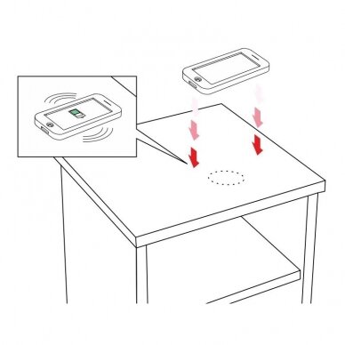 Wireless hidden charger grommet 3