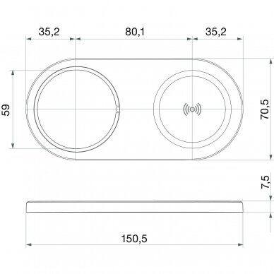 Wireless charging extension module DisQ for EVOline One 3