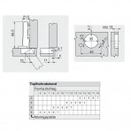 BLUM CLIP top 120° lankstas, Inserta