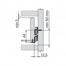 BLUM STANDARD pilno ištraukimo bėgeliai, apkrova 30 kg