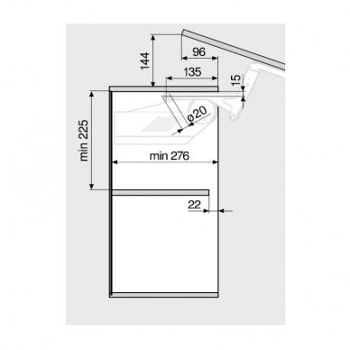 Комплект BLUM AVENTOS HS 1