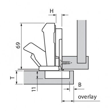 Blum CLIP top 170° петля, Inserta 2