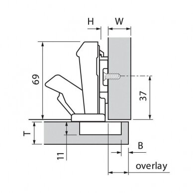 Blum CLIP top 170° hinge, Inserta 3