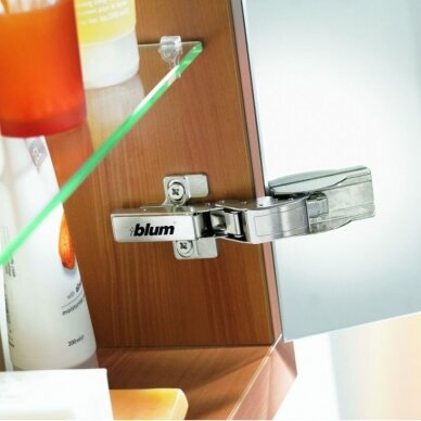 Blum Clip Top adhesive hinge for crystal glass doors and mirrors, 125°