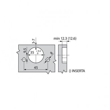 BLUM CLIP top blind corner hinge, Inserta 2