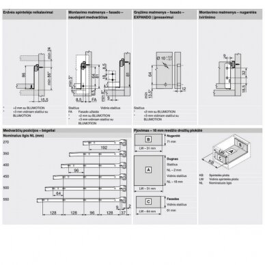 Blum Metabox atvilkne, H-86mm, daļēji izvelkama 1