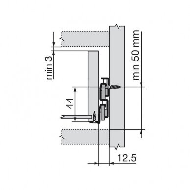 BLUM STANDARD направляющие полного выдвижения, 30 кг 1