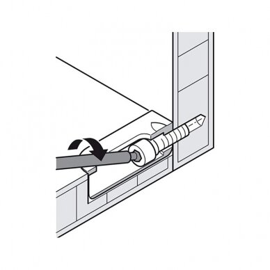 Cabineo šešiakampis atsuktuvo antgalis 120mm 1