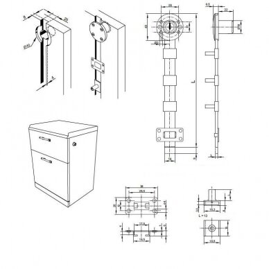 Central lock for three drawers 2