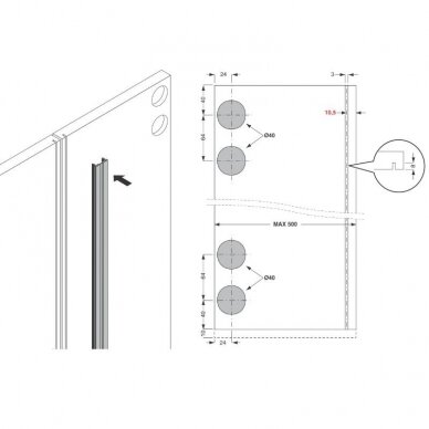 Folding doors system PS11 6