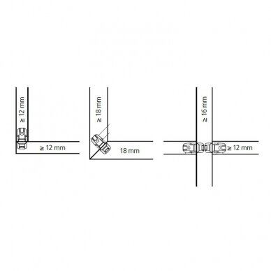 Clamex P-14/10 Medius Detachable furniture connector 2