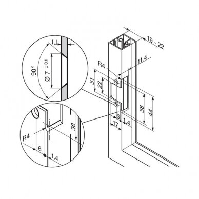 CLIP adapter plate for centre hinges 1