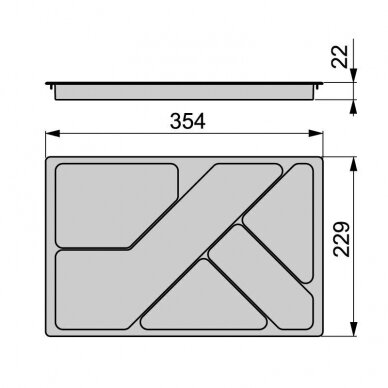 Drawer tray for office accessories 1