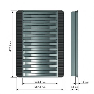 Plastic plate rack tray MC LINE 3