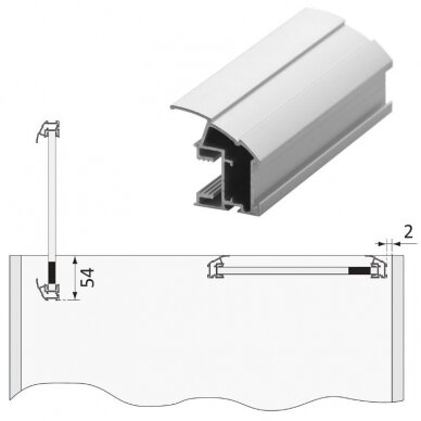 Detaļu komplekts veramām durvīm 10 mm 1