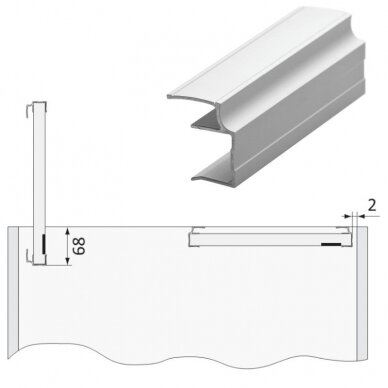 Detaļu komplekts veramām durvīm 18 mm 1