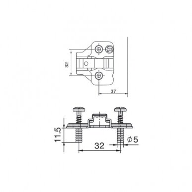 Mounting plate for hinges "TOP LINE", adjustable 5