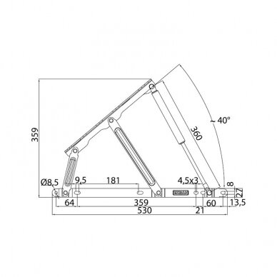 Set of gas spring bed lift up mechanisms 3