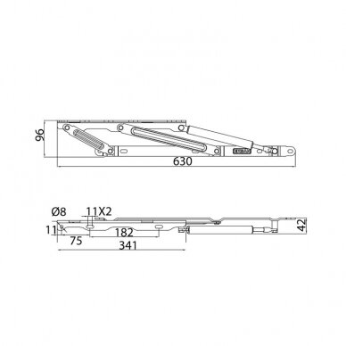 Set of gas spring bed lift up mechanisms 5