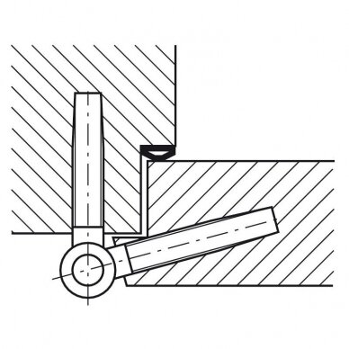 Врезная петля из 2 частей 16 mm 2