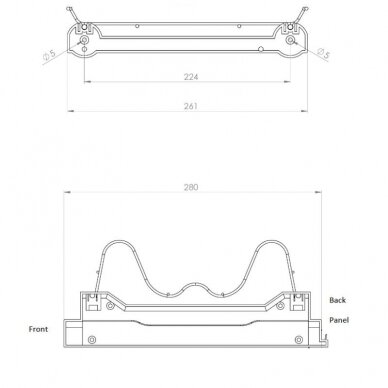 Two shelves dish rack with aluminum frame 1