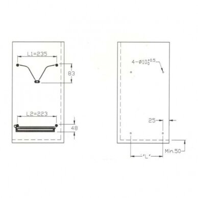 Two shelves dish rack in stainless steel 1