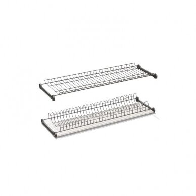 Two shelves dish rack, chrome plated, without aluminum frame