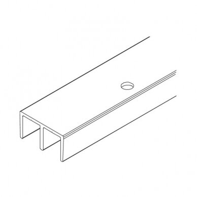 Double guide track, aluminium anodized