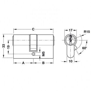 Double profile cylinder 1